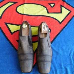 NEW mens shoes made in portugal euro size 46 bronx distressed square toe